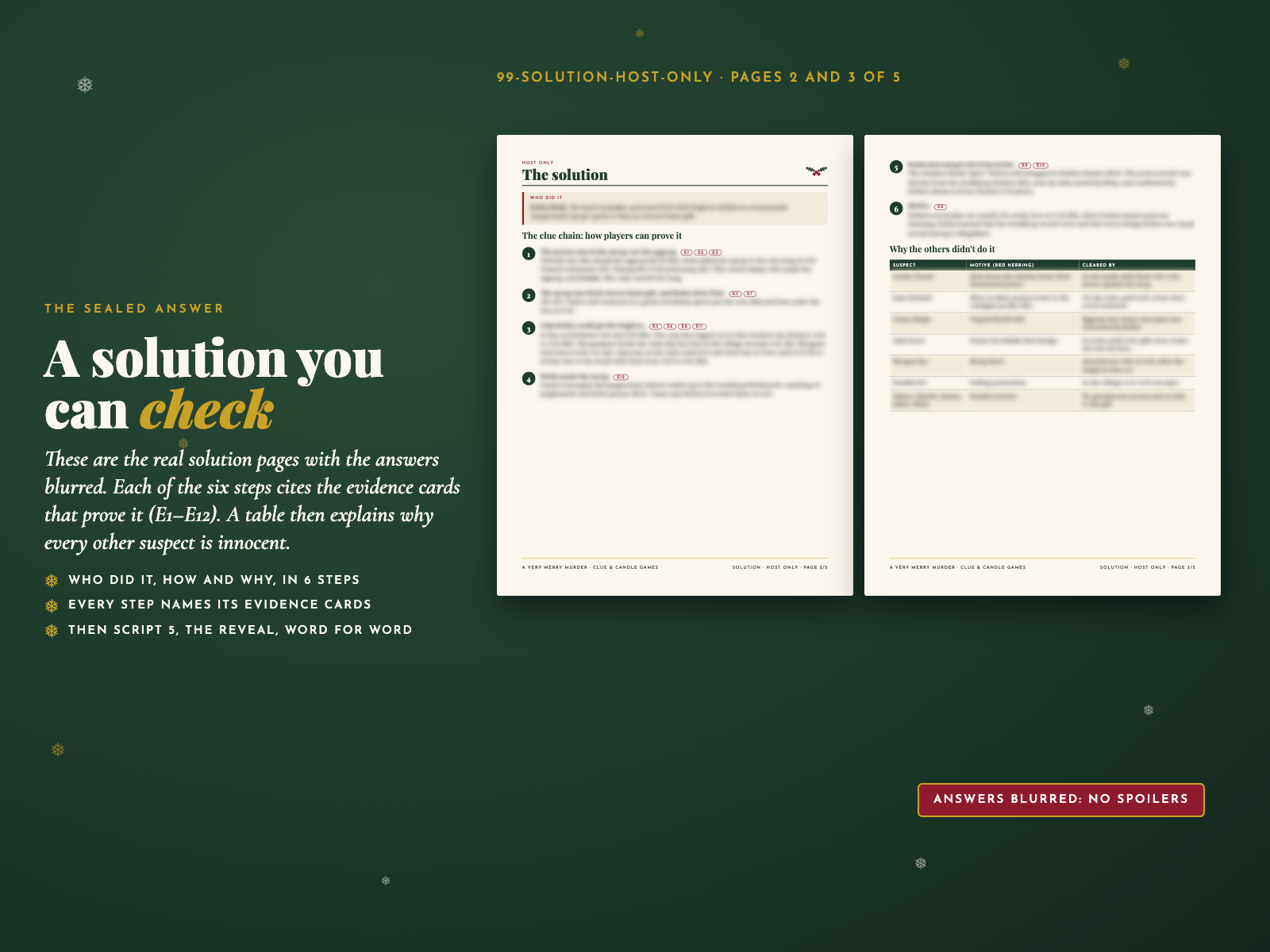 Real solution pages 2 and 3 with answers blurred