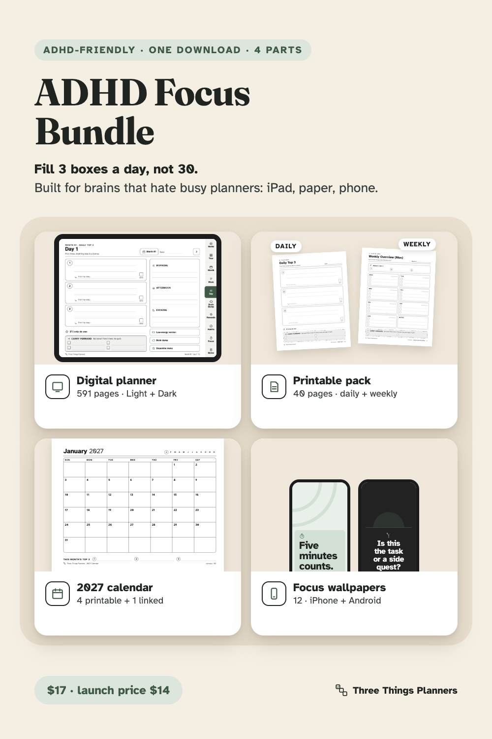 ADHD Focus Bundle overview