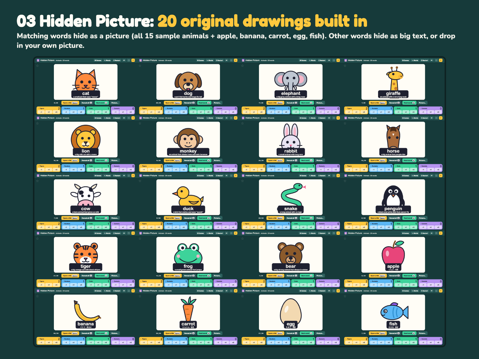 The 20 original drawings built into Hidden Picture