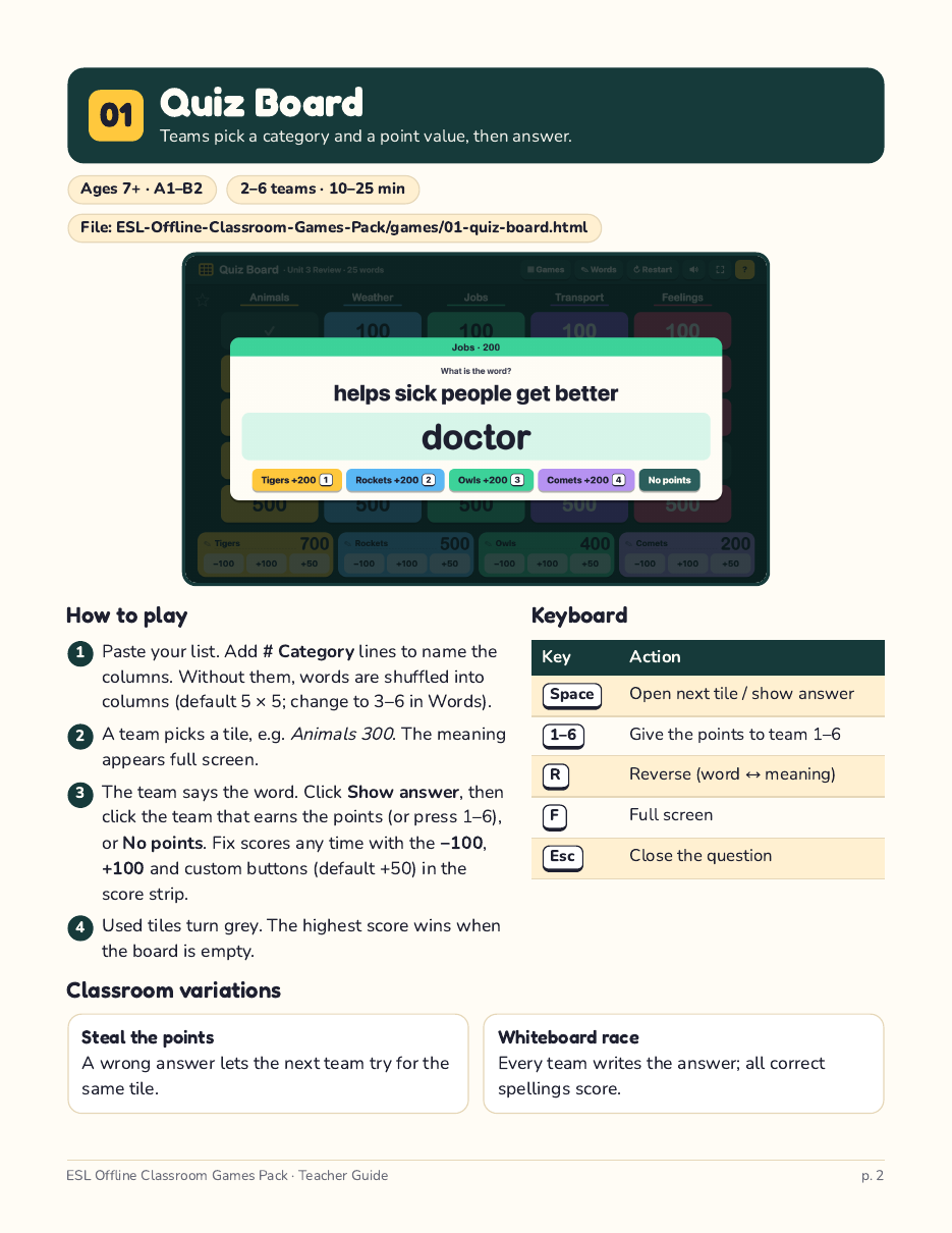Teacher Guide page 2