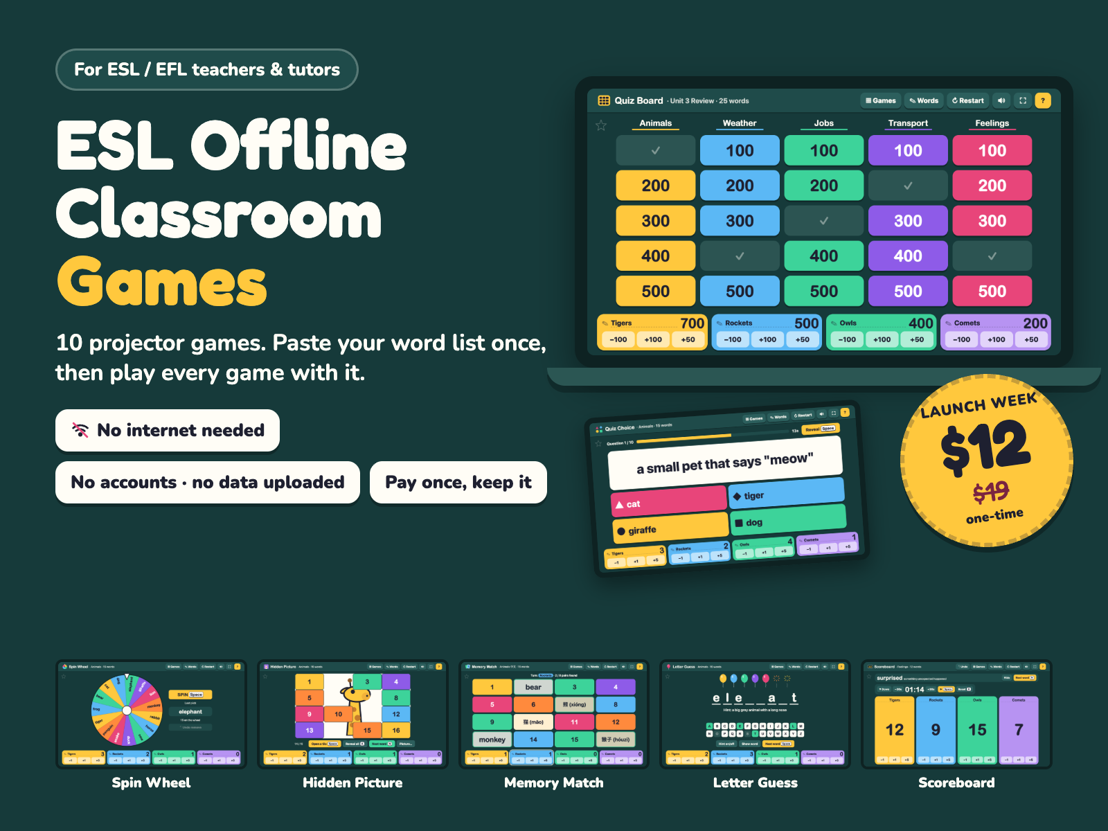 ESL Offline Classroom Games Pack cover