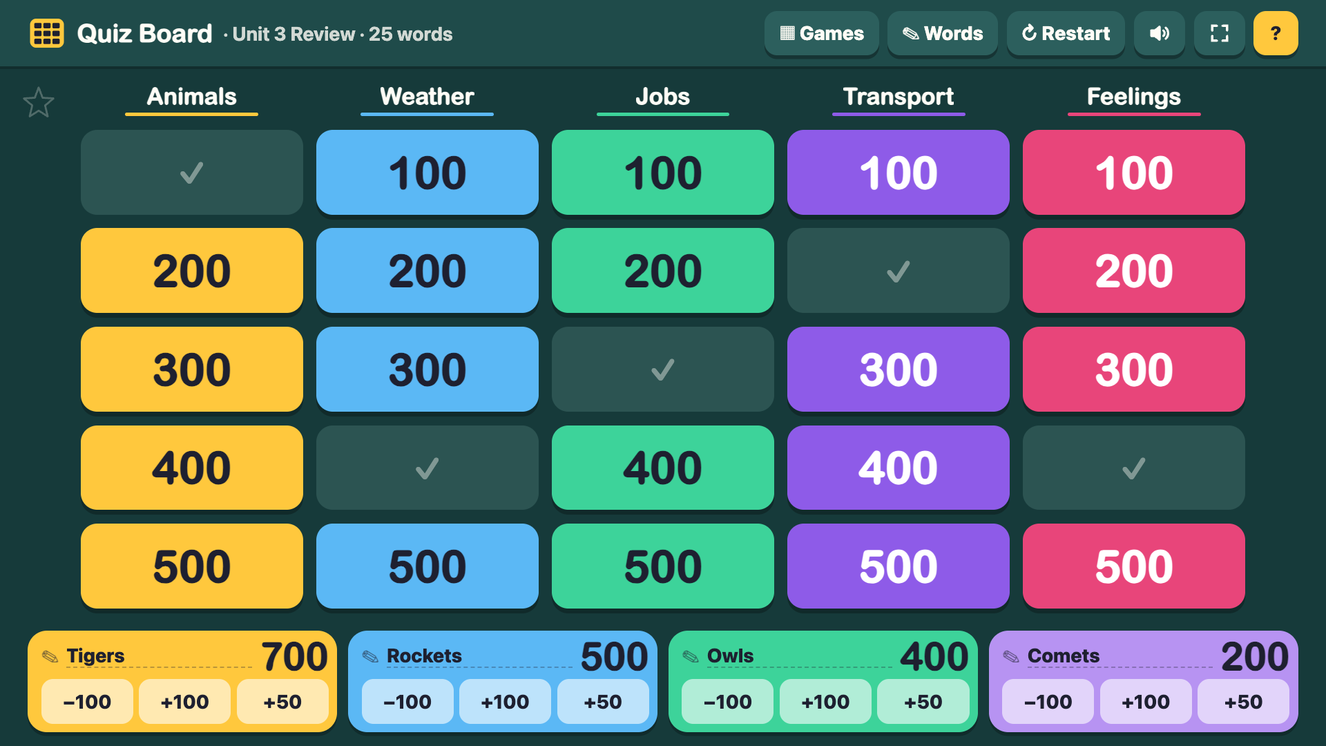 Quiz Board screenshot