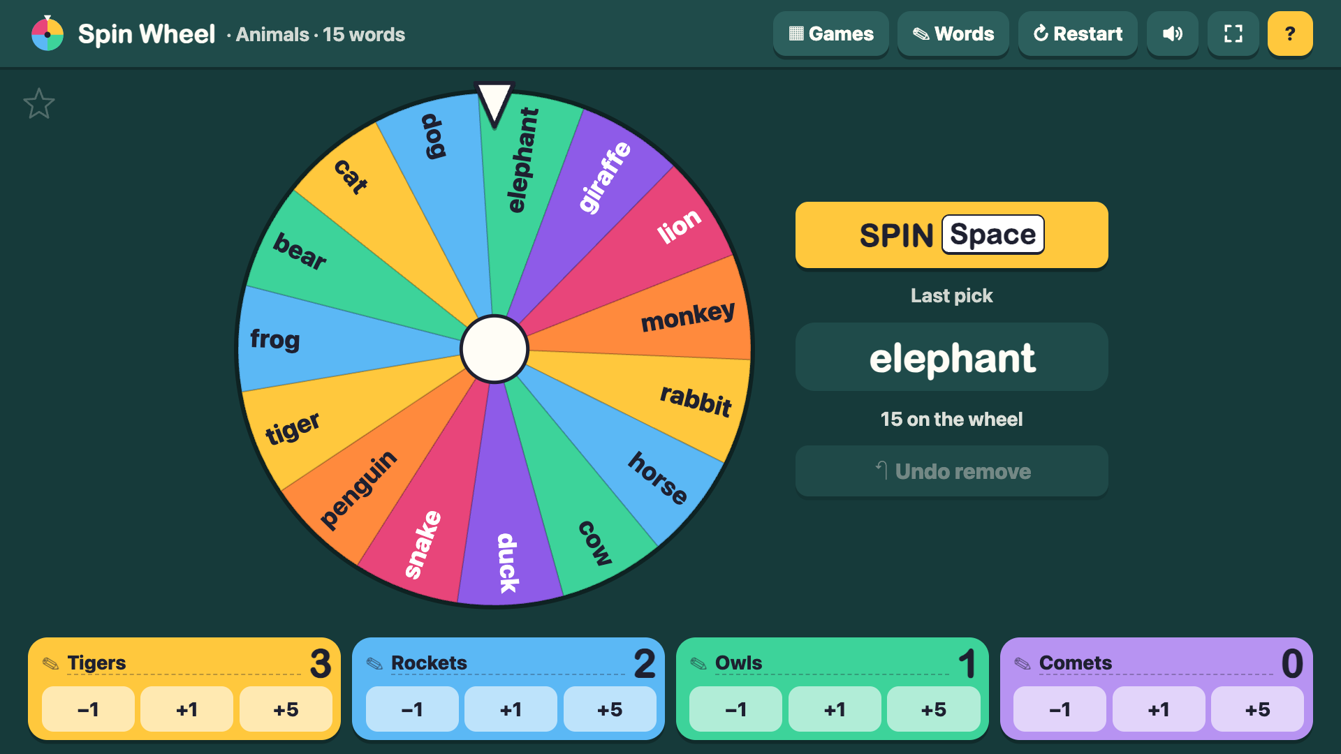 Spin Wheel screenshot