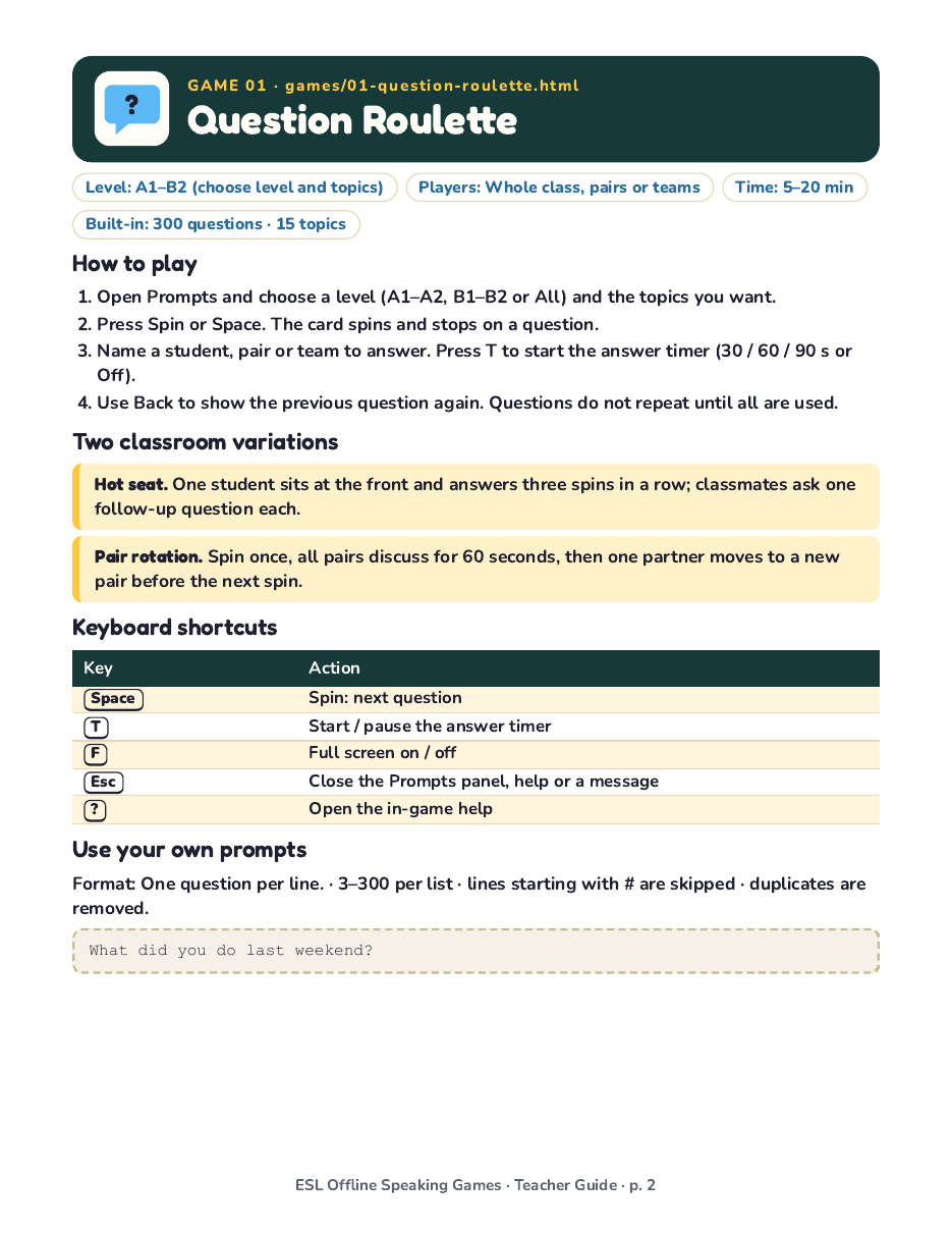 Teacher Guide page 2