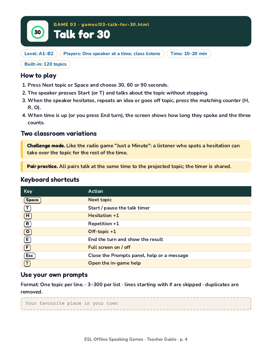 Teacher Guide page 4