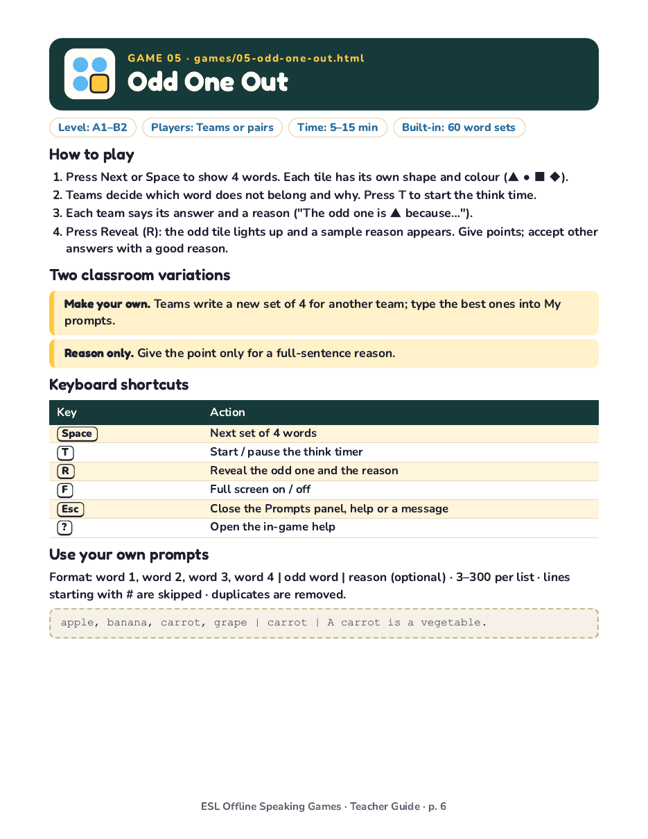 Teacher Guide page 6