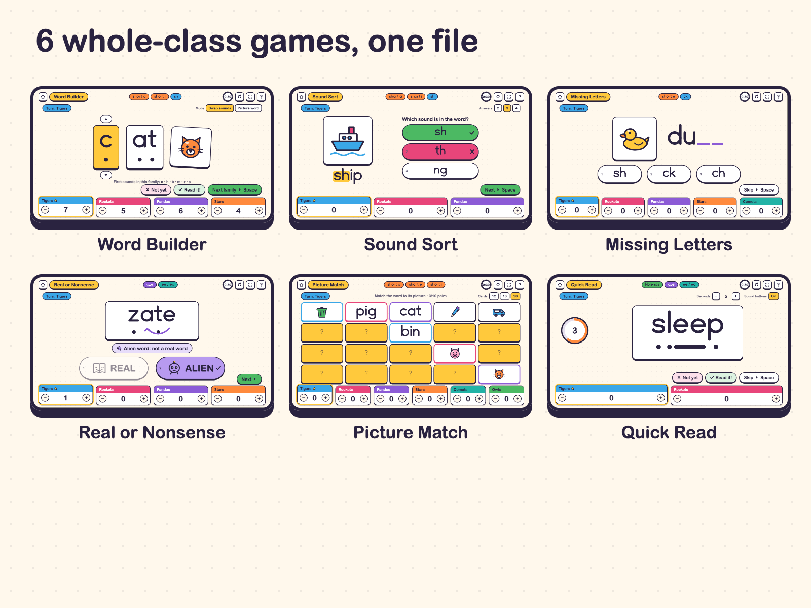 The 6 games