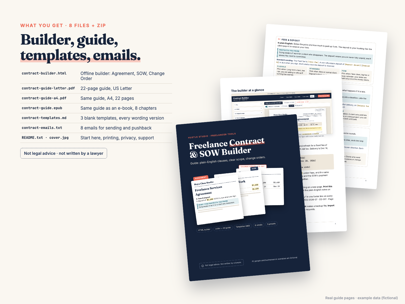 What you get: file list and real guide pages