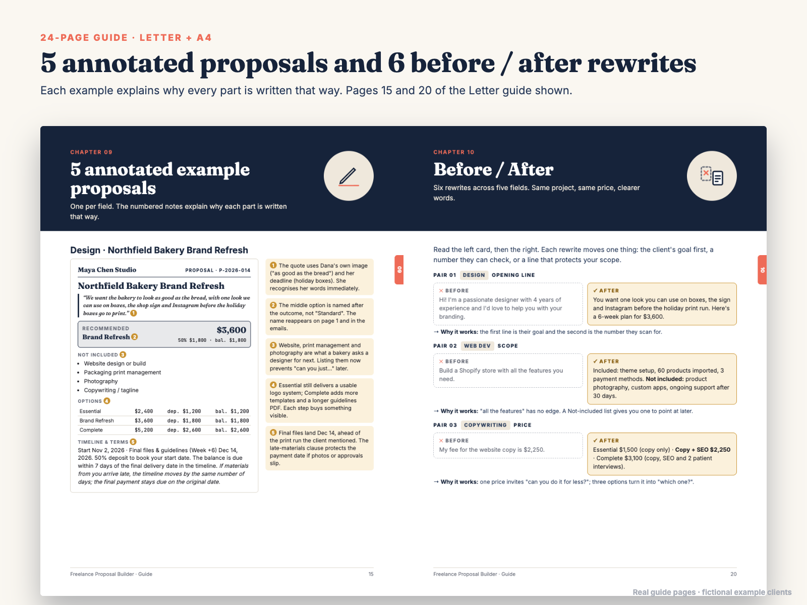 Guide pages 15 and 20