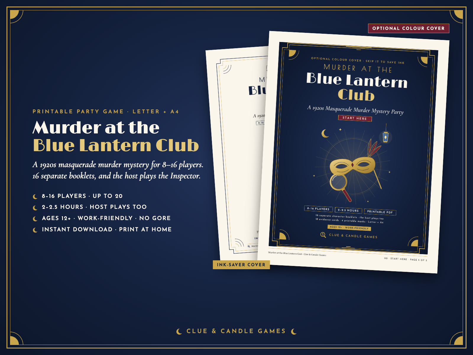 Start Here: ink-saver cover and optional colour cover