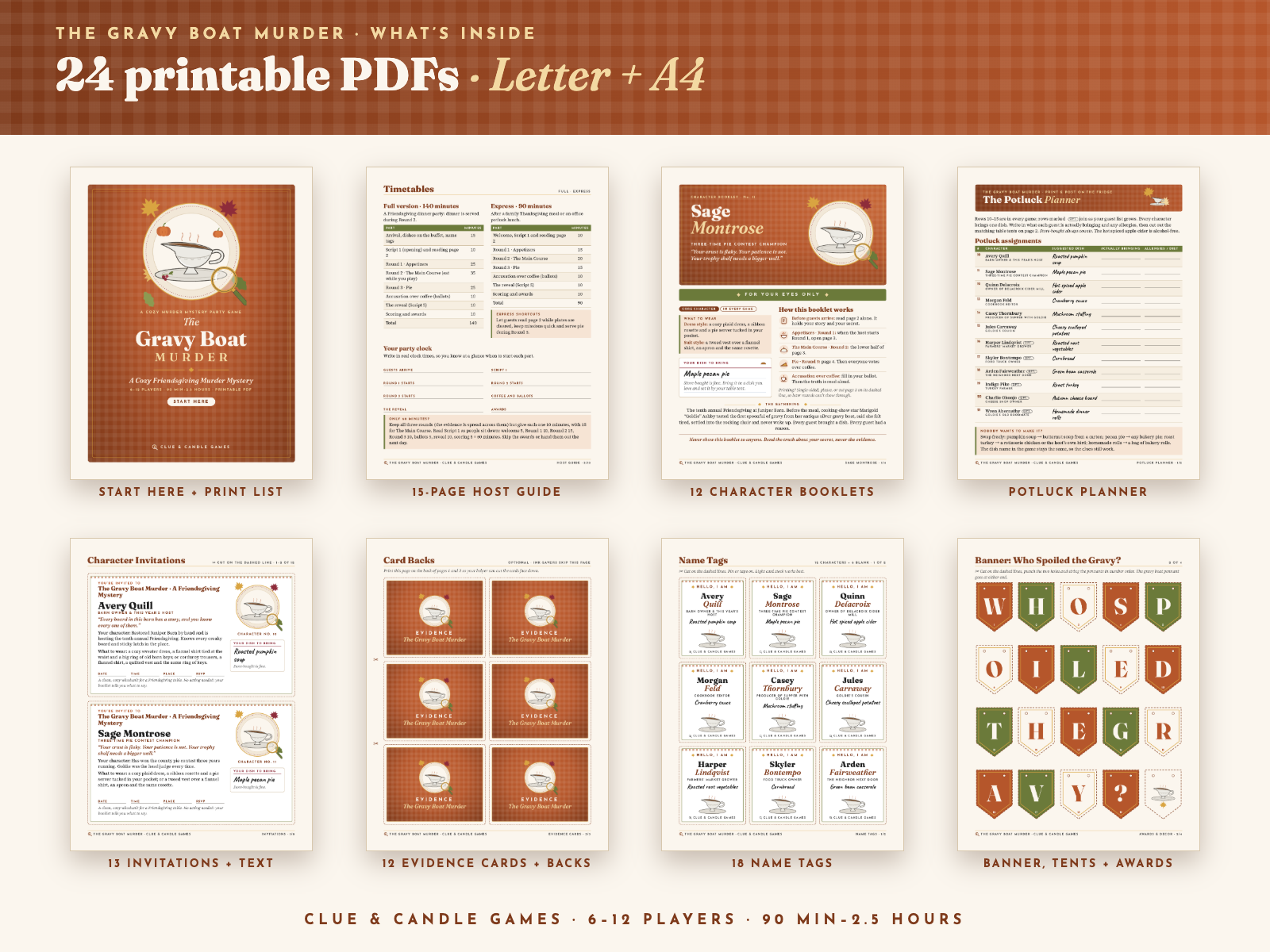 What's inside: 24 printable PDFs in US Letter and A4, real file pages